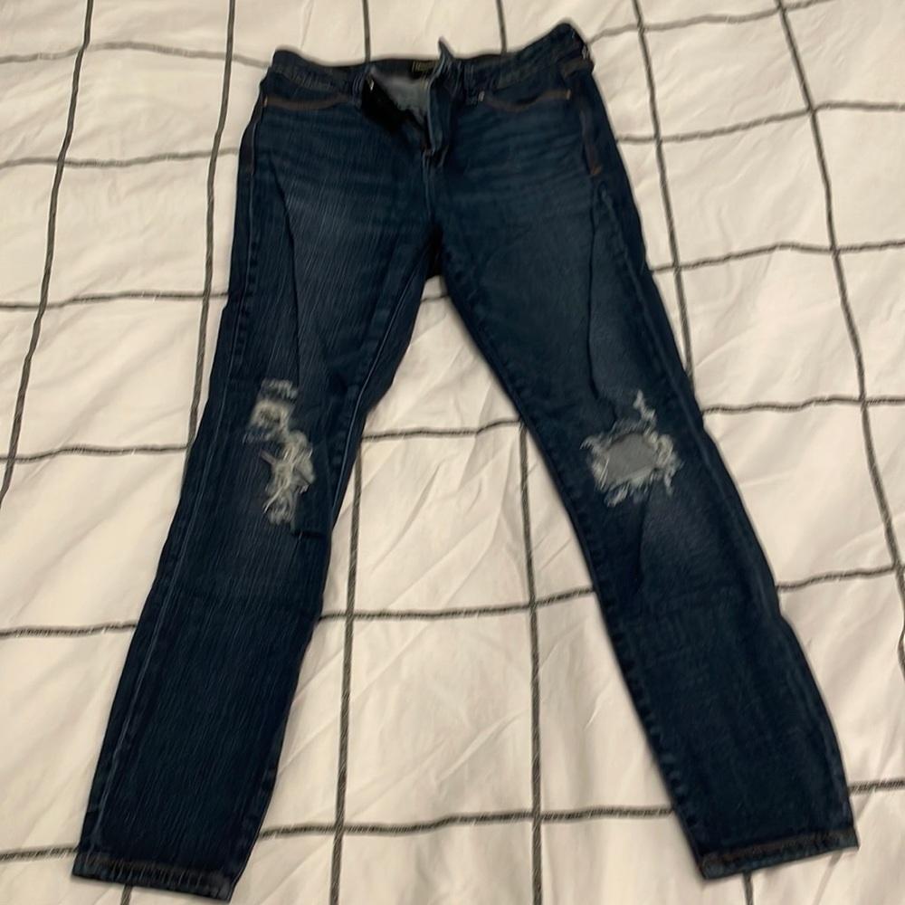 A&F Ankle Ripped Jeans